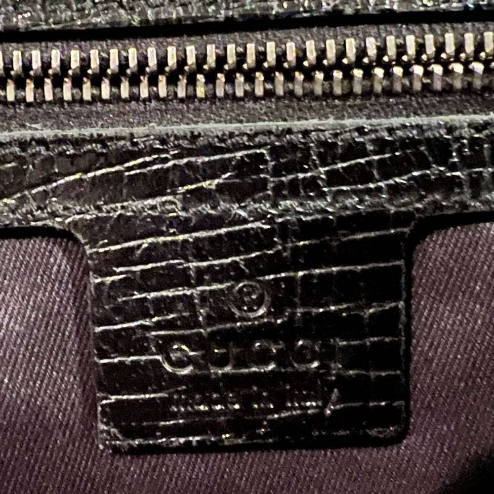 Gucci Black Classic Canvas GG Print Shoulder Bag - Picture 12 of 15